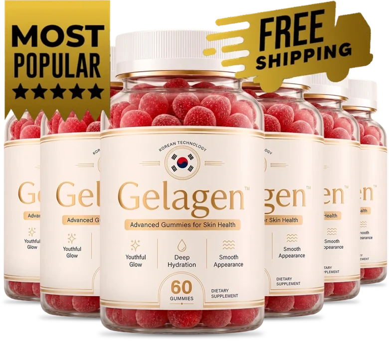 Gelagen 6 bottle official bundle pack of beauty gummies